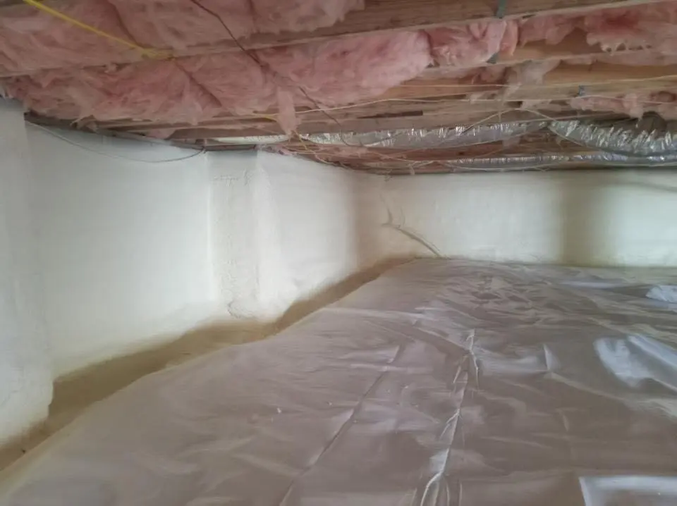 Crawl space encapsulation with closed-cell spray foam for Roof Maintenance in Warrenton